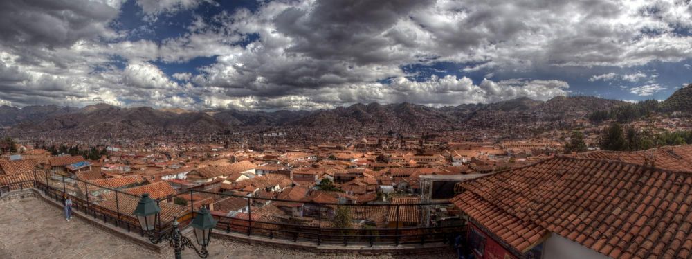 Vue sur le centre ville de Cusco, Pérou