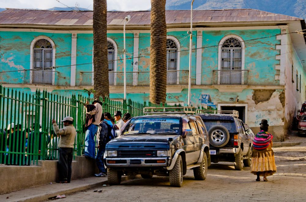 Dans les rues de la vieille ville coloniale  de la Paz