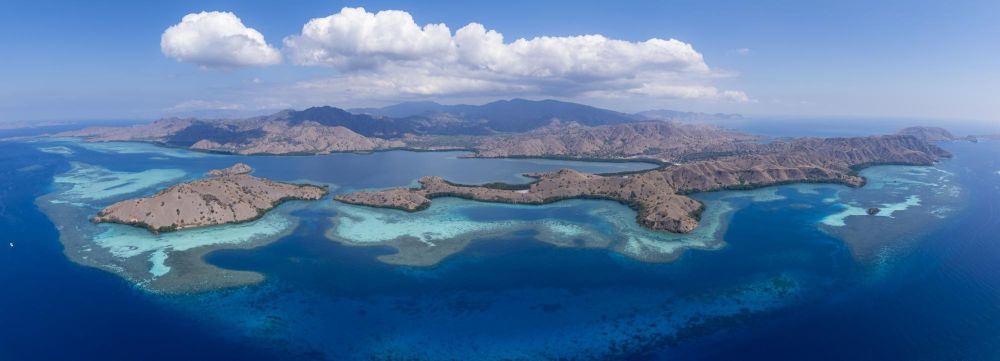 Archipel des Komodo vu du ciel