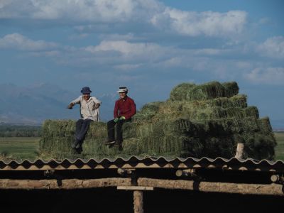 Scène de la vie rurale dans la région d'At-Bashy