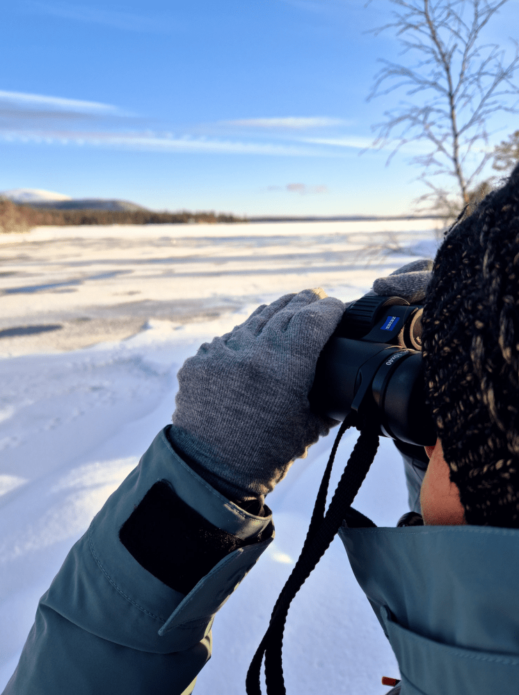 Observation en Laponie avec les jumelles Zeiss - &copy; Ana Poinson