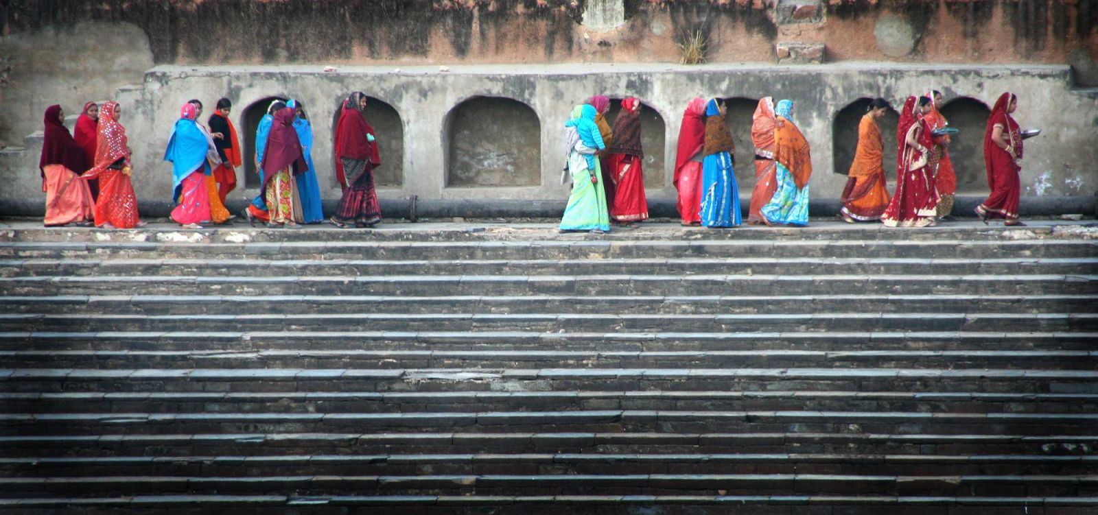 femmes indiennes sur les ghats à Varanasi, Inde